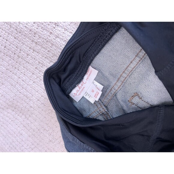 Ingrid & Isabel Maternity Jeans Skinny Over the Belly Dark Blue Wash Sz 12 - Picture 5 of 8